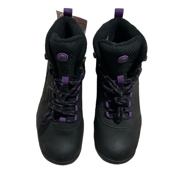 Merrell Vego Mid LTR Waterproof Hiking Boots Black Lilac Women Size 6 NWOB - Picture 6 of 7